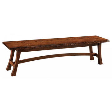 Tifton Amish Bench with Live Edge - Foothills Amish Furniture