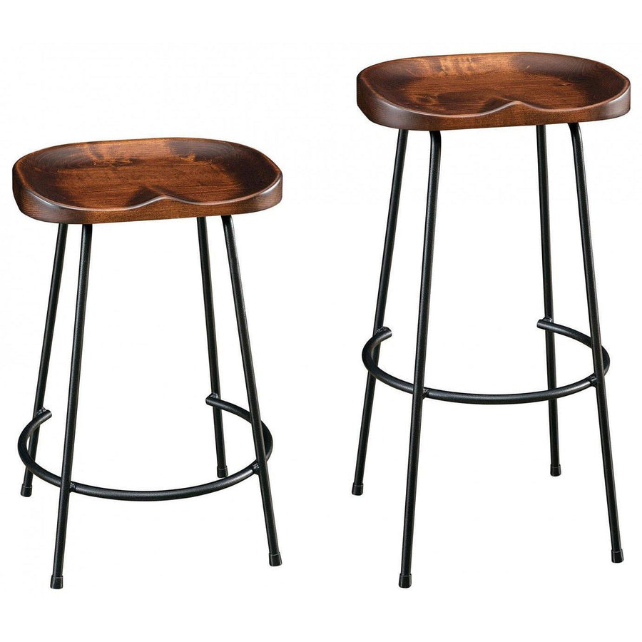Tosky Stationary Amish Barstool - Foothills Amish Furniture