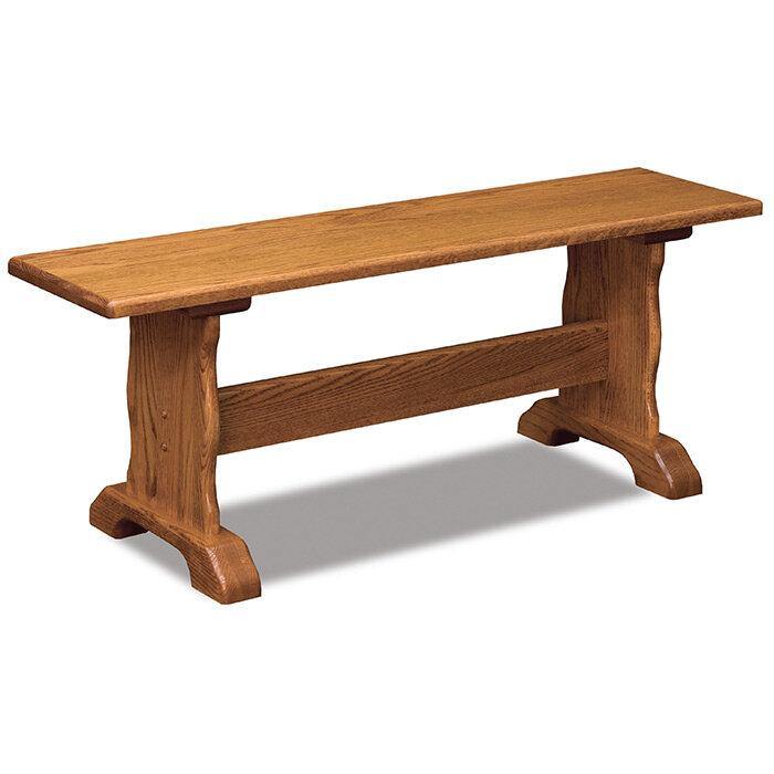 Traditional Amish Trestle Bench - Foothills Amish Furniture