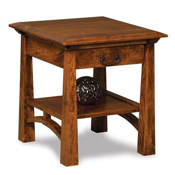 Artesa Amish End Table with Drawers - Foothills Amish Furniture