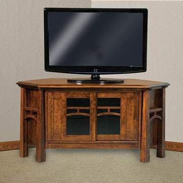 Artesa Amish Small Corner TV Stand - Foothills Amish Furniture