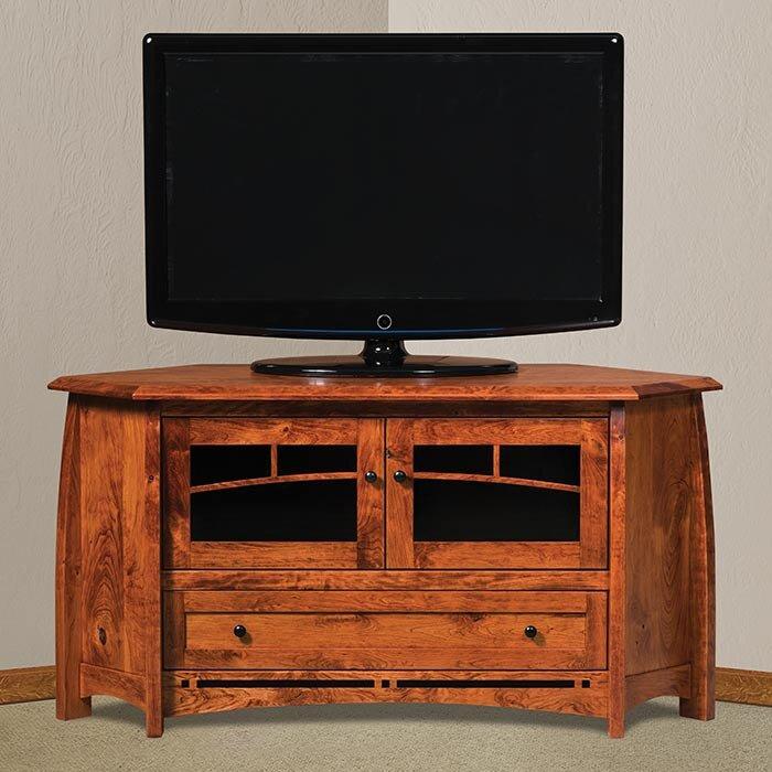 Boulder Creek 56" Amish Corner TV Stand - Foothills Amish Furniture