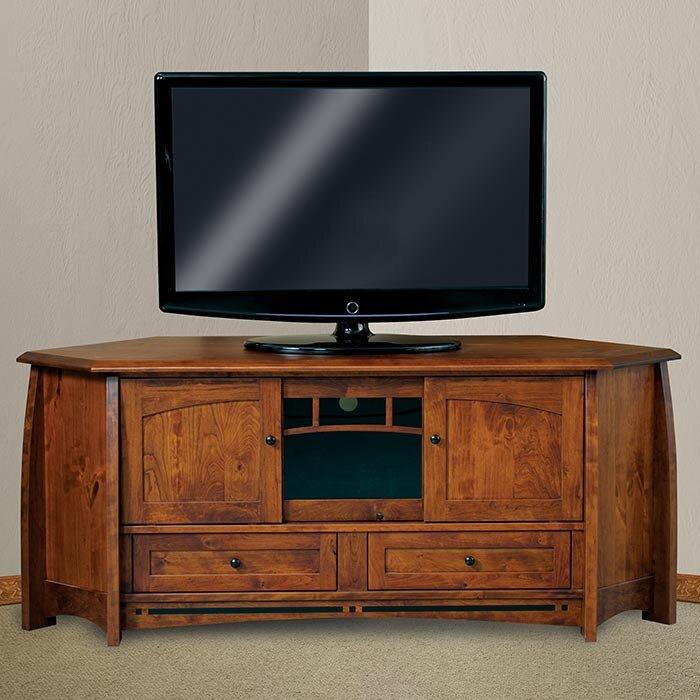 Boulder Creek 69" Amish Corner TV Stand - Foothills Amish Furniture