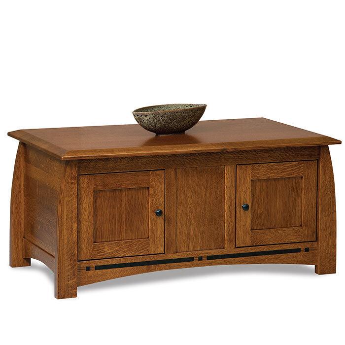 Boulder Creek Amish Coffee Table Enclosed - Foothills Amish Furniture
