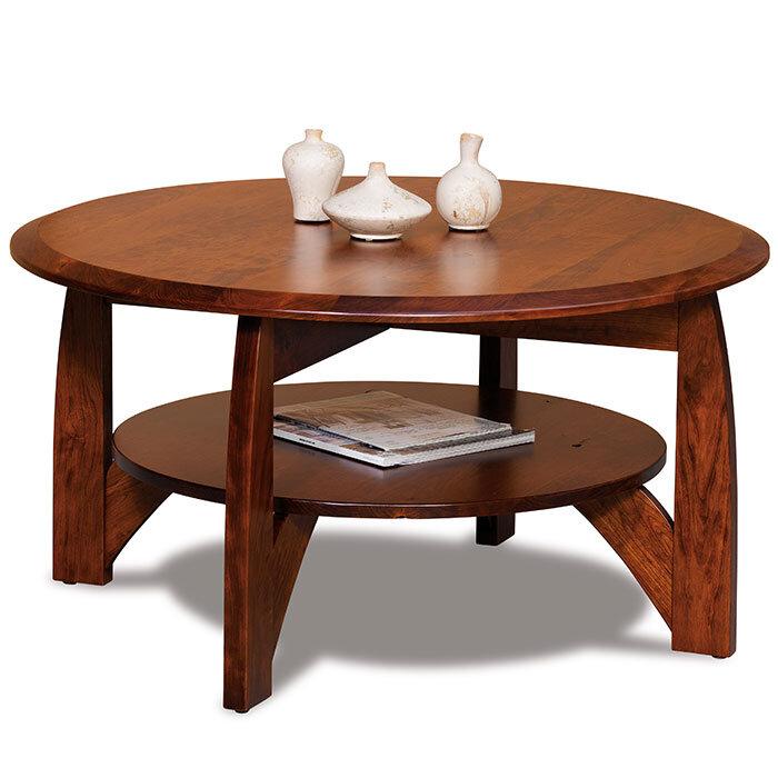 Boulder Creek Amish Round Coffee Table - Foothills Amish Furniture