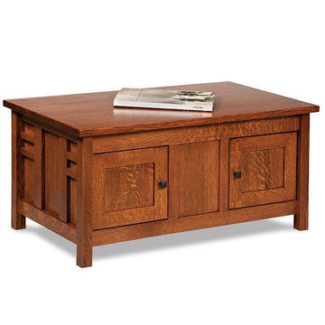 Kascade Amish Coffee Table Enclosed - Foothills Amish Furniture