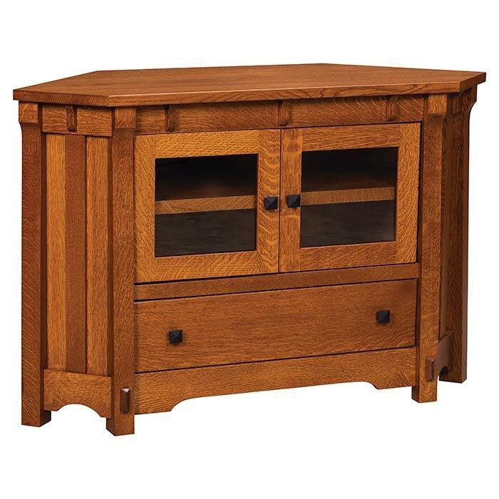 Manitoba 50" Corner Amish TV Stand - Foothills Amish Furniture
