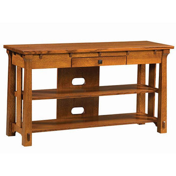 Manitoba Open Amish TV Stand - Foothills Amish Furniture