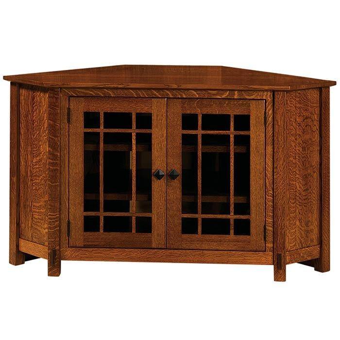 McCoy Corner Amish TV Stand - Foothills Amish Furniture