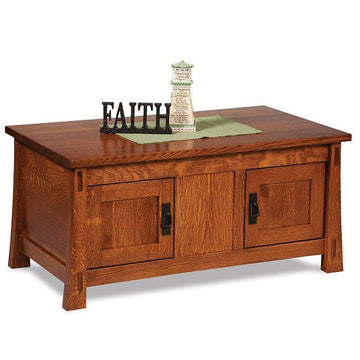 Modesto Amish Coffee Table Enclosed - Foothills Amish Furniture