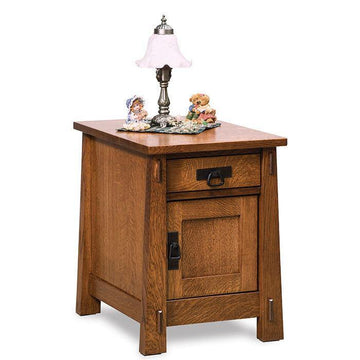 Modesto Amish End Table Enclosed - Foothills Amish Furniture