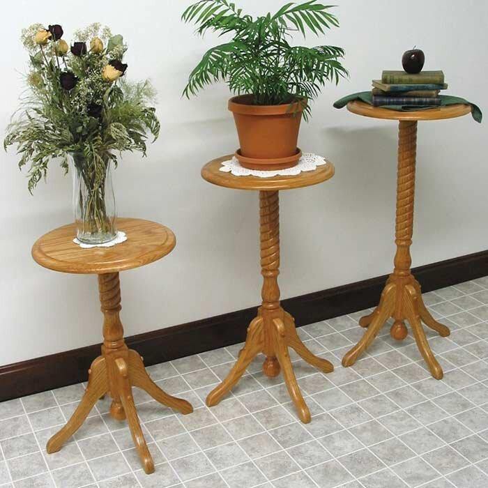 Amish Rope Twist Plant Stand - Foothills Amish Furniture
