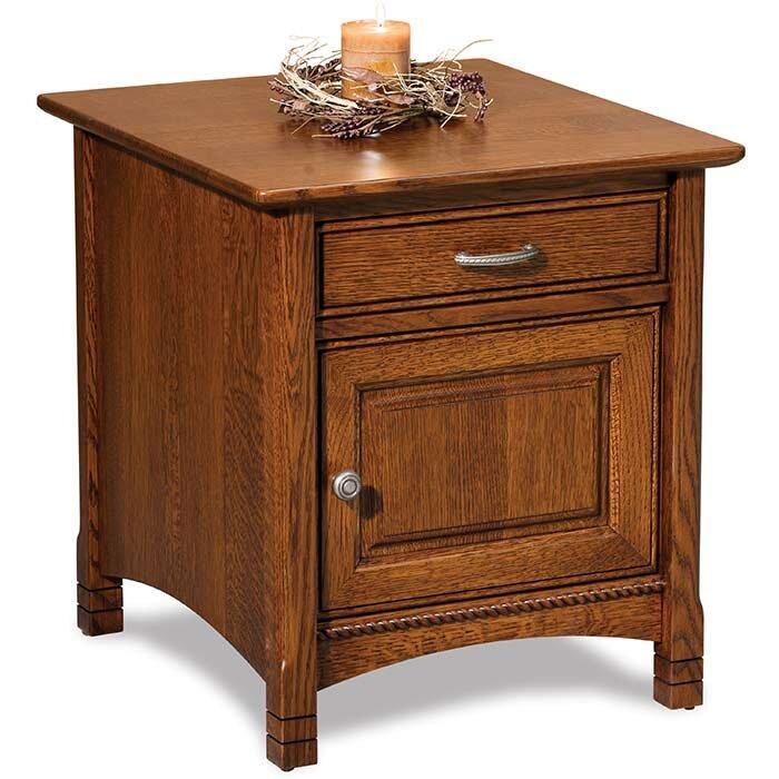 West Lake Amish End Table Enclosed - Foothills Amish Furniture