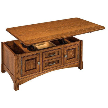 West Lake Amish Lift Coffee Table - Foothills Amish Furniture