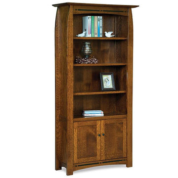 Boulder Creek Amish Bookcase with Doors - Foothills Amish Furniture