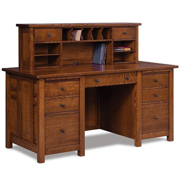 Kascade Amish Desk with Hutch - Foothills Amish Furniture