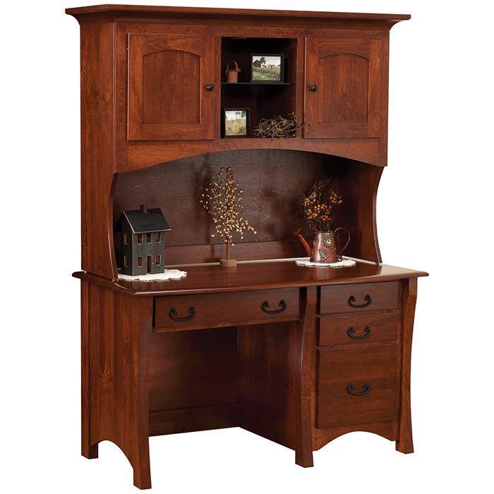 Amish Master Desk with Hutch - Foothills Amish Furniture
