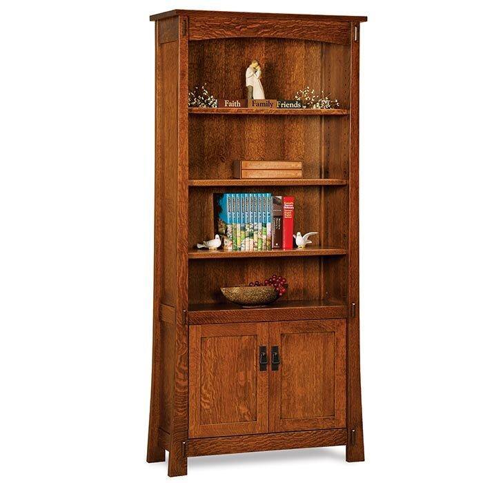Modesto Amish Bookcase with Doors - Foothills Amish Furniture