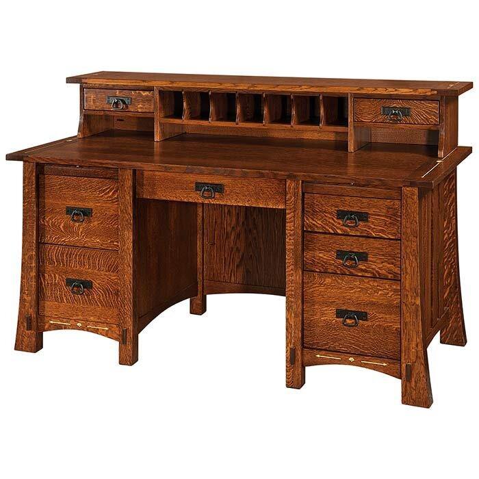Morgan Amish Desk with Hutch - Foothills Amish Furniture