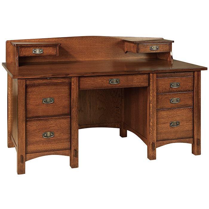 Springhill Amish Desk with Hutch - Foothills Amish Furniture