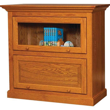 Traditional Amish Barrister 2-Door Bookcase - Foothills Amish Furniture