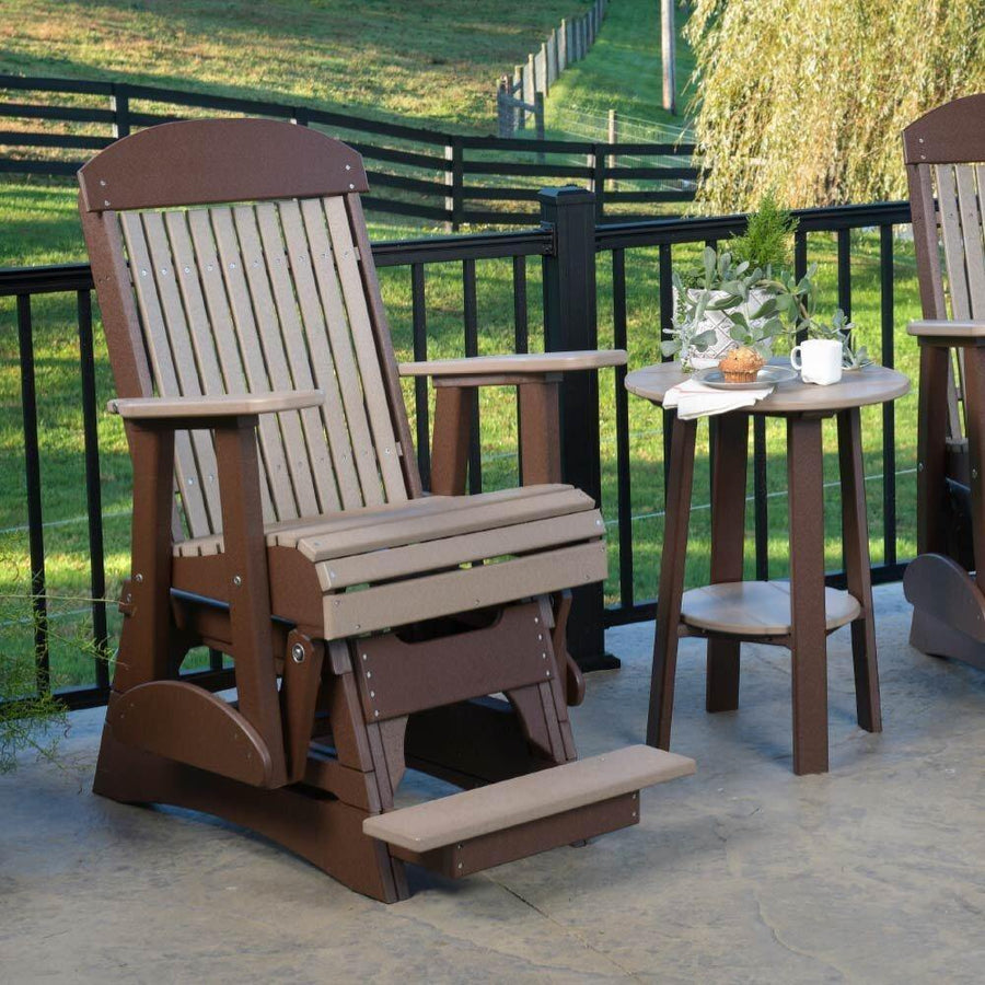 Amish 2' Poly Classic Balcony Outdoor Glider Chair - Foothills Amish Furniture