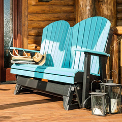 Amish 4' Poly Adirondack Outdoor Glider - Foothills Amish Furniture