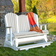 Amish 5' Poly Poly Adirondack Balcony Outdoor Glider - Foothills Amish Furniture
