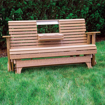 Amish 5' Poly Plain Outdoor Glider - Foothills Amish Furniture