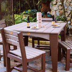 Amish Poly Outdoor Island Dining Table (44" Square) - Foothills Amish Furniture