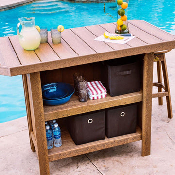 Amish Poly Outdoor Serving Bar - Foothills Amish Furniture