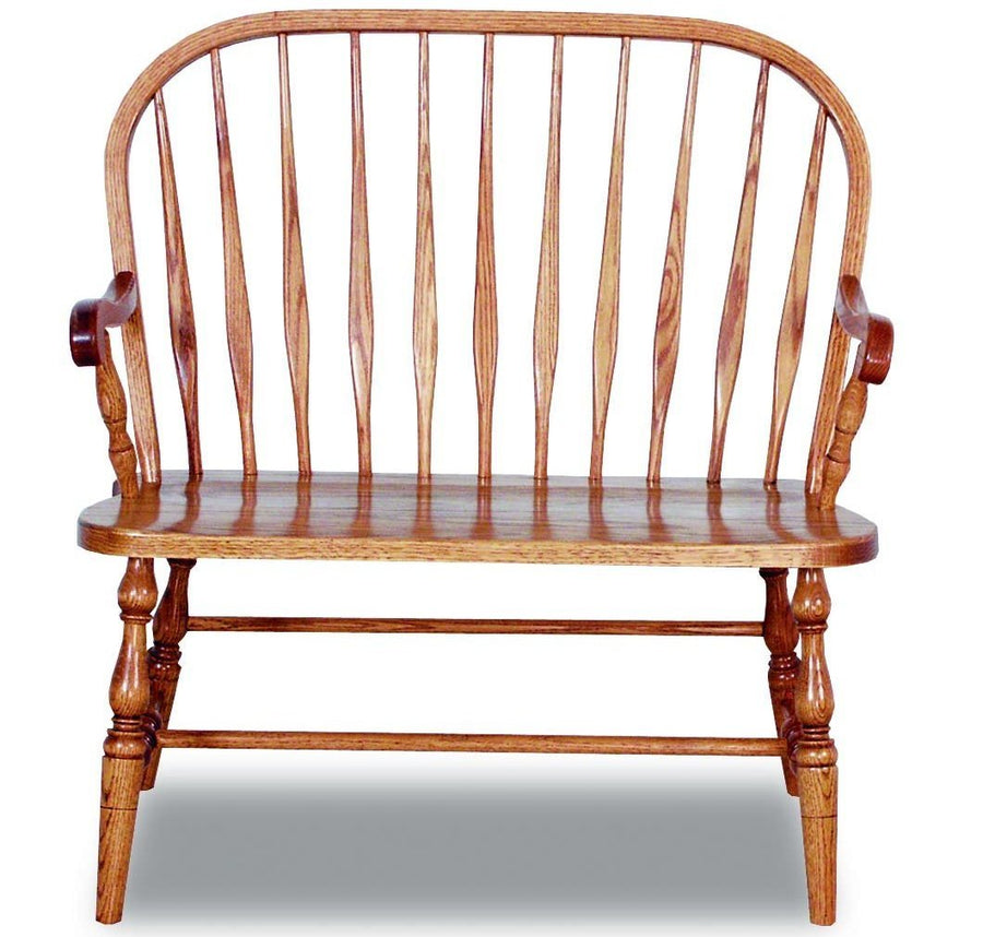 Bent Feather Amish Bow Bench - Foothills Amish Furniture