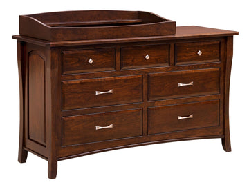 Berkley 7-Drawer Amish Dresser with Box Top - Foothills Amish Furniture