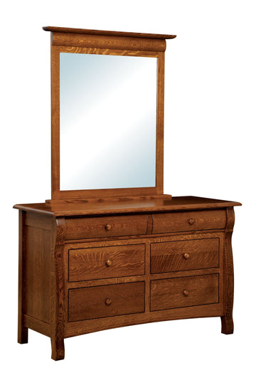 Castlebury Amish Dresser with Mirror - Foothills Amish Furniture