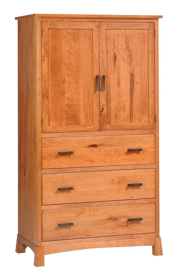 Catalina Solid Wood Amish Armoire - Foothills Amish Furniture