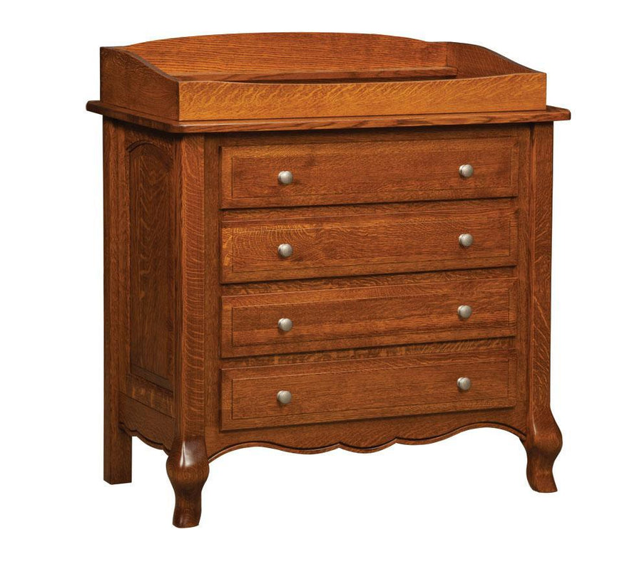 French Country 4-Drawer Amish Dresser with Box Top - Foothills Amish Furniture
