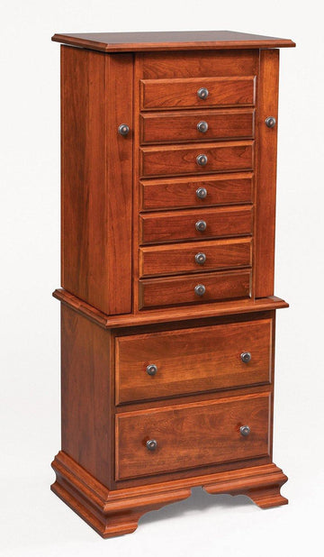 Amish Deluxe Jewelry Armoire - Foothills Amish Furniture