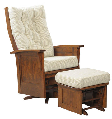 Amish Deluxe Mission Swivel Glider - Foothills Amish Furniture