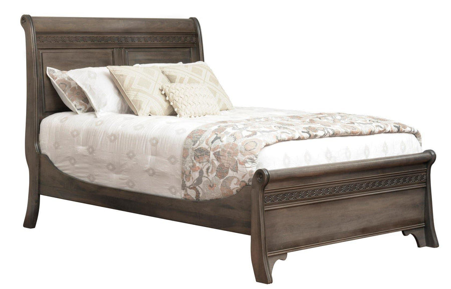 Eminence Amish Sleigh Bed - Foothills Amish Furniture
