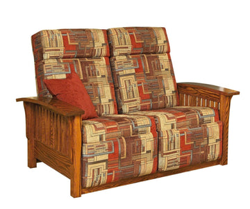 Amish Mission Loveseat Recliner - Foothills Amish Furniture