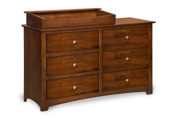Monterey Amish 6-Drawer Dresser with Box Top