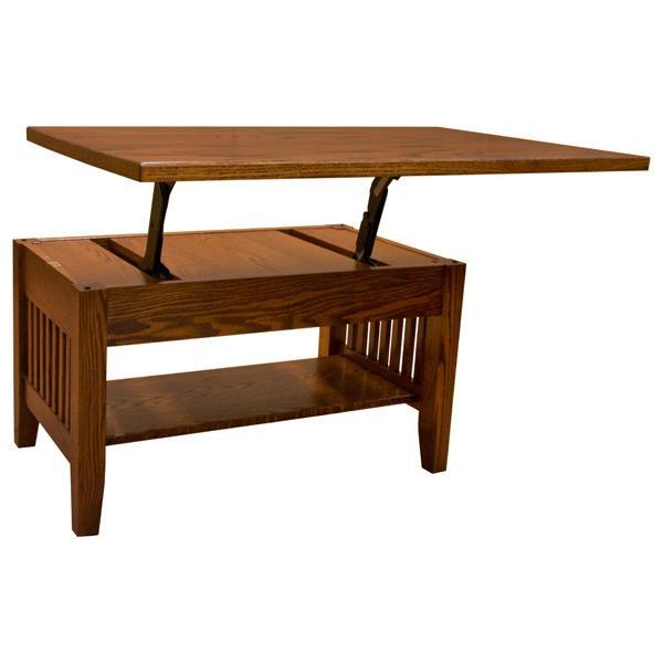 Prairie Mission Amish Lift Coffee Table with Drawer