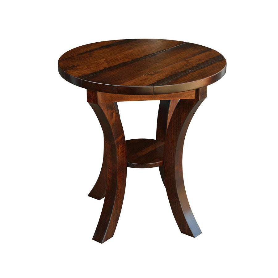 Amish Rustic Barn Floor End Table - Foothills Amish Furniture