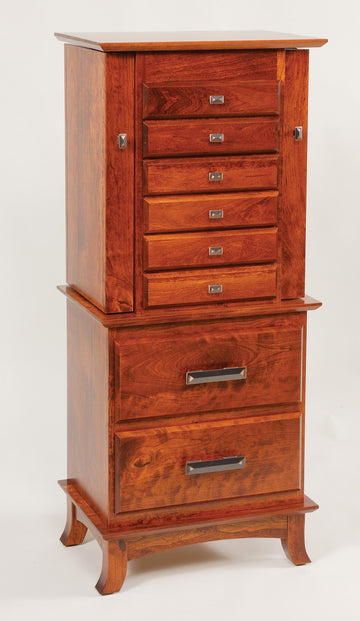 Amish Split Shaker Jewelry Armoire - Foothills Amish Furniture