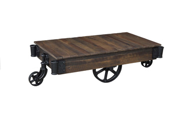 Urban Railroad Cart Amish Reclaimed Wood Coffee Table