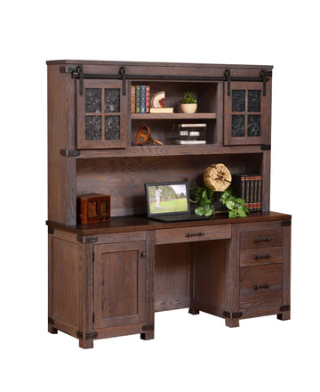 Georgetown Amish Executive Desk & Hutch - Foothills Amish Furniture