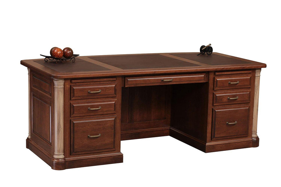 Jefferson Premier Amish Executive Desk - Foothills Amish Furniture