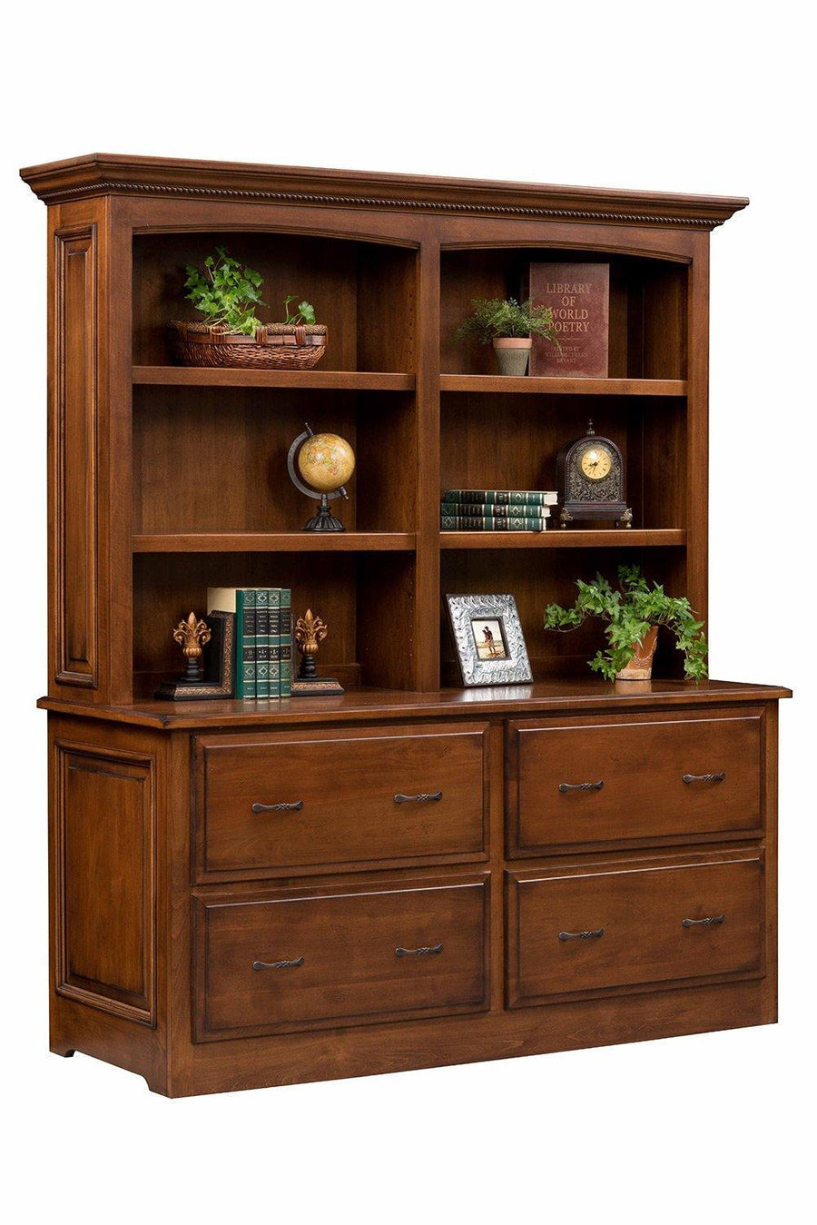 Liberty Amish Double Lateral File & Bookshelf - Foothills Amish Furniture