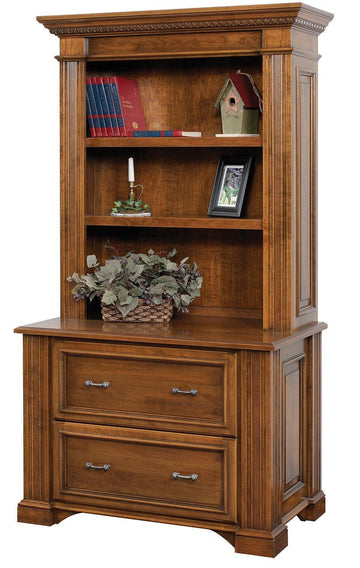 Lincoln Amish Lateral File & Bookshelf - Foothills Amish Furniture