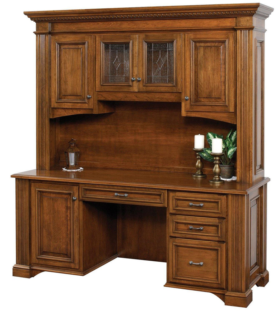 Lincoln Amish Solid Wood Desk with Hutch - Foothills Amish Furniture